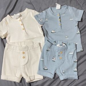 4 piece baby boy cotton set
